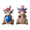 Glitzhome® Patriotic Americana Highland Cow Table Décor